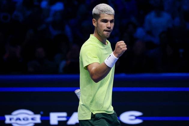 TENNIS - Internazionali di Tennis - Nitto ATP, Tennis Herren Finals 2025 Carlos Alcaraz (ESP) during Nitto ATP Finals 2025, International Tennis match in Turin, Italy, November 11 2025 Turin Italy  Copyright: xIPAxSport ABACAx