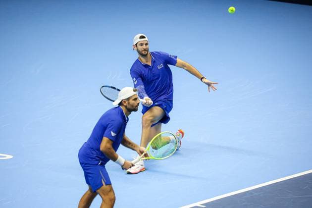 TENNIS - Internazionali di Tennis - Nitto ATP, Tennis Herren Finals 2025 Simone Bolelli and Andrea Vavassori during Nitto ATP Finals 2025, International Tennis match in Turin, Italy, November 11 2025 Turin Italy  Copyright: xIPAxSport ABACAx