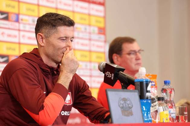 POLAND AND CZECH REPUBLIC OUT !!! Warszawa 11.11.2025 Konferencja prasowa reprezentacji Polski Polish football national team, Nationalteam press conference, PK, Pressekonferenz Robert Lewandowski. Fot. Marcin Solarz FotoPyk NEWSPIX.PL --- newspix.pl 
