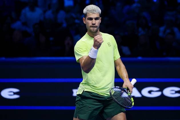 Carlos Alcaraz (ESP) during Nitto ATP, Tennis Herren Finals 2025, International Tennis match in Turin, Italy, November 11 2025  Copyright: xRobertaxCorradin IPAxSportx xipa-agency.netx xx IPA_67831725 IPA_Agency_IPA67831725