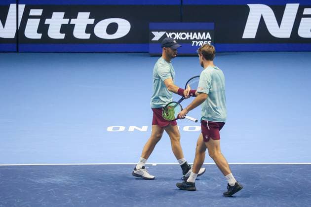Tim Putz (GER) and Kevin Krawietz (GER) during Nitto ATP, Tennis Herren Finals 2025, International Tennis match in Turin, Italy, November 11 2025  Copyright: xRobertaxCorradin IPAxSportx xipa-agency.netx xx IPA_67835331 IPA_Agency_IPA67835331