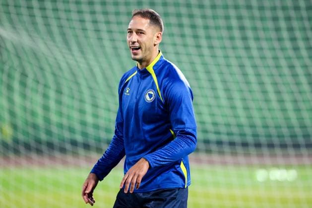 Bosnia and Herzegovina training session: FIFA World Cup, WM, Weltmeisterschaft, Fussball 2026 Qualifiers Nikola Katic of Bosnia and Herzegovina during the training session at Kosevo Stadium in Sarajevo, Bosnia and Herzegovina, on November 11, 2025.  ArminxDurgut PIXSELL