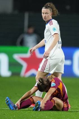AS Roma s Emilie Haavi during the Uefa Women™s Champions League soccer match between Roma and Valerenga Football at the Rome s Tre Fontane stadium, Italy - Tuesday November 11, 2025 - Soccer ( Photo by Alfredo Falcone LaPresse )  Copyright: xAlfredoxFalcone LaPressex