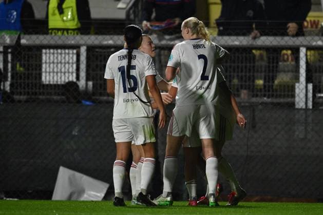Stine Brekken of Valerenga Fotball Damer celebrates after scoring the goal of 0-1 during the Women s Champions League Matchday 3 between A.S. Roma and Valerenga Fotball Damer at the Tre Fontane Stadium on November 11, 2025 in Rome, Italy.  Copyright: xDomenicoxCippitelli IPAxSportx xipa-agency.netx xx IPA_67836211 IPA_Agency_IPA67836211