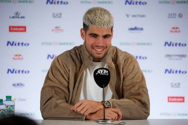 TENNIS - Internazionali di Tennis - Nitto ATP, Tennis Herren Finals 2025 Carlos Alcaraz (ESP) in press conference, PK, Pressekonferenz after the match during Nitto ATP Finals 2025, International Tennis match in Turin, Italy, November 11 2025 Turin Italy  Copyright: xIPAxSport ABACAx