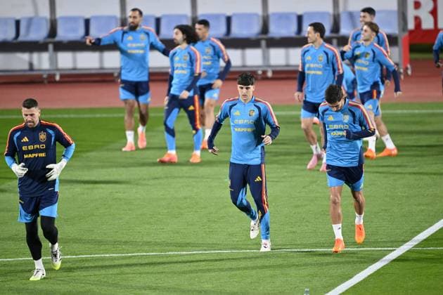 Spain National Football Team training session MADRID, SPAIN - NOVEMBER 11: Spain National Football Team players attend the training session ahead of 2026 FIFA World Cup, WM, Weltmeisterschaft, Fussball European Qualifiers Group E football match against Georgia at the Spanish Football Federation s facilities at Las Rozas Soccer City of Madrid, Spain on November 11, 2025. Burak Akbulut Anadolu Madrid Spain. Editorial use only. Please get in touch for any other usage.  Copyright: x2025xAnadoluxBurakxAkbulutx
