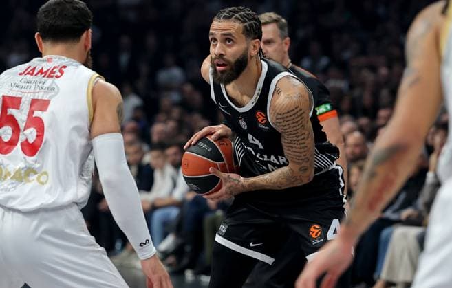 Partizan v Monaco, Euroleague, season 2025 2026, round 10 Belgrade, Serbia. 11th Nov, 2025. Partizan s Duane Washington during Euroleague basketball match between Partizan and AS Monaco on November 11. 2025. in Belgrade, Serbia. Belgrade Serbia Copyright: xPedjaxMilosavljevic STARSPORTx