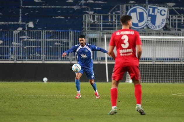 11.11.2025 Fußball Herren 2025 2026 Regionalliga Nordost 15. Spieltag 1. FC Magdeburg II U23 - FC Hertha 03 Zehlendorf Avnet Arena Magdeburg Magdeburg Sachsen-Anhalt Deutschland