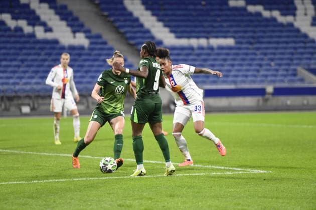 Football : Lyonnes v Wolfsburg - UEFA Women s champions league Tarciane of Lyon during the UEFA Womens champions league match between OL Lyonnes and Wolfsburg at Groupama Stadium Decines Charpieu Lyon France on November 11, 2025  Copyright: xMouradxALLILIx