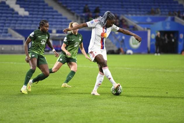 Football : Lyonnes v Wolfsburg - UEFA Women s champions league Kadidiatou DIANI of Lyon during the UEFA Womens champions league match between OL Lyonnes and Wolfsburg at Groupama Stadium Decines Charpieu Lyon France on November 11, 2025  Copyright: xx