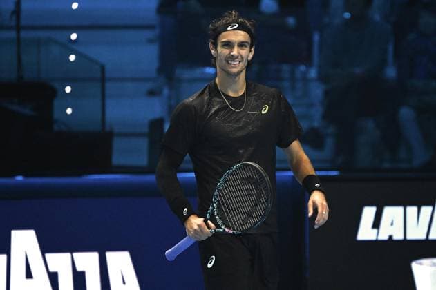 Foto IPP Massimo Rana Torino 11-11-2025 Tennis ATP, Tennis Herren Finals 2025 nella foto lorenzo musetti Italy Photo Press - World Copyright italy ITALY  Copyright: xR4924_italyphotopressx