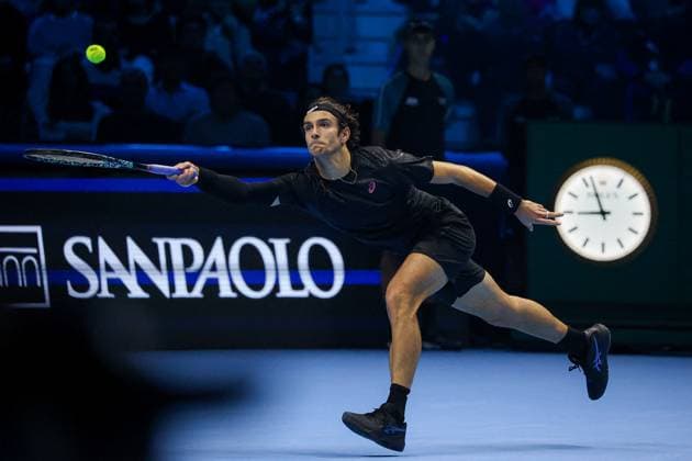 TENNIS - Internazionali di Tennis - Nitto ATP, Tennis Herren Finals 2025 Lorenzo Musetti (ITA) during Nitto ATP Finals 2025, International Tennis match in Turin, Italy, November 11 2025 Turin Italy  Copyright: xIPAxSport ABACAx