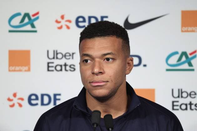 Fußball, Nationalteam Frankreich Pressekonferenz Foot EDF : Conférence de presse de Kylian Mbappé PHOTOPQR LE PARISIEN Olivier Arandel ; Paris ; 12 11 2025 ; Paris, France Mercredi 12 novembre 2025 Football Équipe de France Conférence de presse avant la rencontre France - Ukraine Kylian Mbappé LP Olivier Arandel Paris, France, nov 12th 2025. France national team, Nationalteam press conference, PK, Pressekonferenz before France-Ukraine