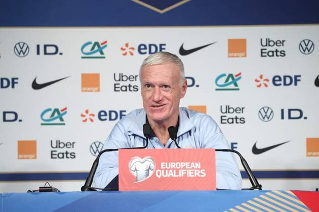 Fußball, Nationalteam Frankreich Pressekonferenz Foot EDF : Conférence de presse de Didier Deschamps PHOTOPQR LE PARISIEN Olivier Arandel ; Paris ; 12 11 2025 ; Paris, France Mercredi 12 novembre 2025 Football Équipe de France Conférence de presse avant la rencontre France - Ukraine Didier Deschamps, sélectionneur de l’équipe de France. LP Olivier Arandel Paris, France, nov 12th 2025. France national team, Nationalteam press conference, PK, Pressekonferenz before France-Ukraine