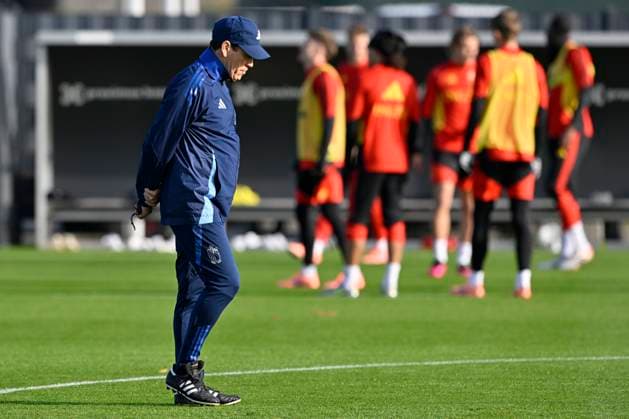 Fußball, Nationalteam Belgien Training Kazakhstan v Belgium - FIFA World Cup, WM, Weltmeisterschaft, Fussball 2026 UEFA Qualifier - Media Activities 12 11 2025 TUBIZE, BELGIUM - NOVEMBER 12 : Garcia Rudi head coach of Belgium pictured during a training session of the Belgian National Football team prior to the FIFA World Cup 2026 European Qualifiers match between Kazakhstan and Belgium on November 12, 2025 in Tubize, Belgium, 12 11 2025 Tubize Belgium  Copyright: xJanxDexMeuleneirx