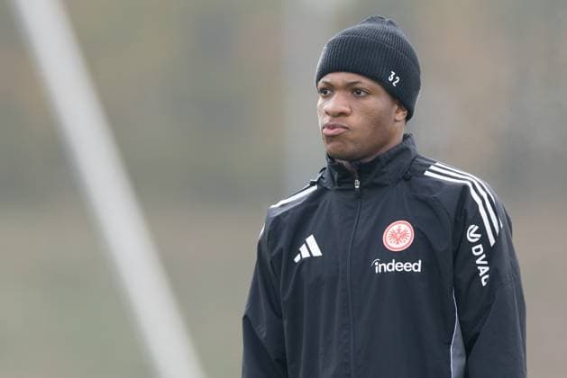 Training Eintracht Frankfurt Jessic Ngankam (Eintracht Frankfurt, 32). Training von Eintracht Frankfurt am 12. November 2025 im Deutsche Bank Park in Frankfurt am Main., Frankfurt am Main Hessen Deutschland Deutsche Bank Park