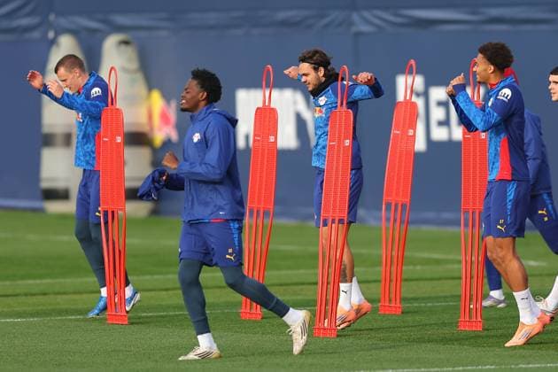 Training RB Leipzig Bundesliga Leipzig, 12.11.2025, Trainingszentrum am Cottaweg, Saison 2025 2026, Fußball, Männer, 1. Bundesliga , Training RB Leipzig , Im Bild: Max Finkgräfe1 ,