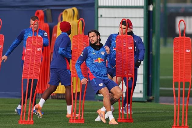 Training RB Leipzig Bundesliga Leipzig, 12.11.2025, Trainingszentrum am Cottaweg, Saison 2025 2026, Fußball, Männer, 1. Bundesliga , Training RB Leipzig , Im Bild: Max Finkgräfe ,