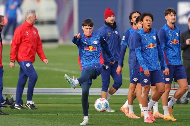 Training RB Leipzig Bundesliga Leipzig, 12.11.2025, Trainingszentrum am Cottaweg, Saison 2025 2026, Fußball, Männer, 1. Bundesliga , Training RB Leipzig , Im Bild: Andrija Maksimovic ,