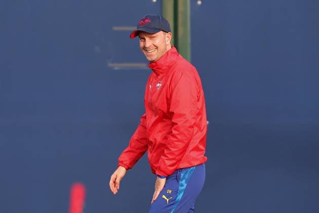 Training RB Leipzig Bundesliga Leipzig, 12.11.2025, Trainingszentrum am Cottaweg, Saison 2025 2026, Fußball, Männer, 1. Bundesliga , Training RB Leipzig , Im Bild: Trainer Ole Werner ,