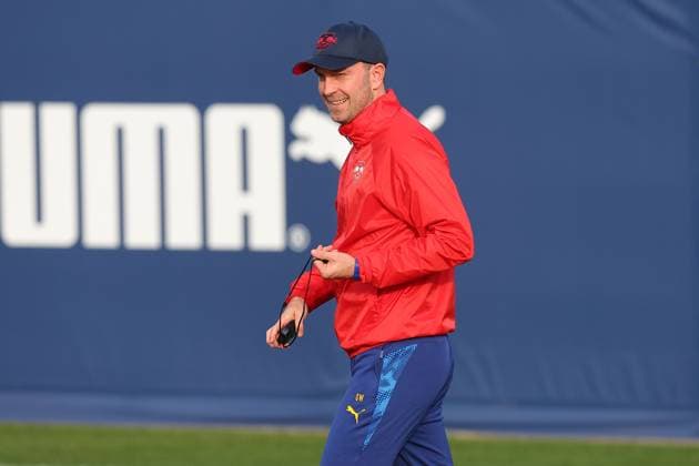 Training RB Leipzig Bundesliga Leipzig, 12.11.2025, Trainingszentrum am Cottaweg, Saison 2025 2026, Fußball, Männer, 1. Bundesliga , Training RB Leipzig , Im Bild: Trainer Ole Werner ,