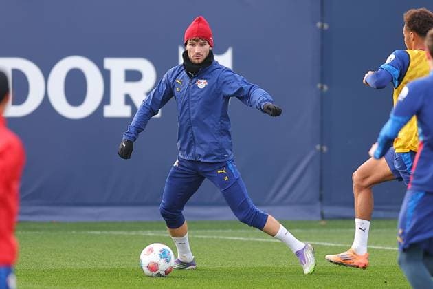 Training RB Leipzig Bundesliga Leipzig, 12.11.2025, Trainingszentrum am Cottaweg, Saison 2025 2026, Fußball, Männer, 1. Bundesliga , Training RB Leipzig , Im Bild: Timo Werner , *** Training RB Leipzig Bundesliga Leipzig, 12 11 2025, Training center at Cottaweg, Season 2025 2026, Football, Men, 1 Bundesliga , Training RB Leipzig , In the picture Timo Werner ,