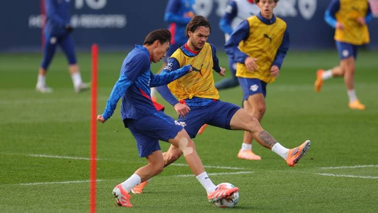 Training RB Leipzig Bundesliga Leipzig, 12.11.2025, Trainingszentrum am Cottaweg, Saison 2025 2026, Fußball, Männer, 1. Bundesliga , Training RB Leipzig , Im Bild: Max Finkgräfe ,