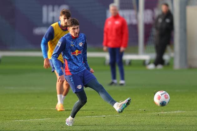 Training RB Leipzig Bundesliga Leipzig, 12.11.2025, Trainingszentrum am Cottaweg, Saison 2025 2026, Fußball, Männer, 1. Bundesliga , Training RB Leipzig , Im Bild: Andrija Maksimovic ,