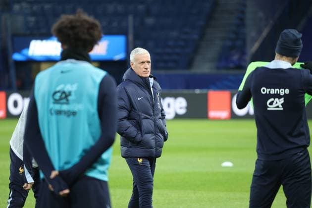 Entraînement de l’équipe de France au Parc des Princes PHOTOPQR LE PARISIEN Olivier Arandel ; Paris ; 12 11 2025 ; Paris, France Mercredi 12 novembre 2025 Football Équipe de France Didier Deschamps entraineur équipe de France Entraînement de l’Equipe de France LP Olivier Arandel Paris, France, nov 12th 2025 France national team, Nationalteam at training