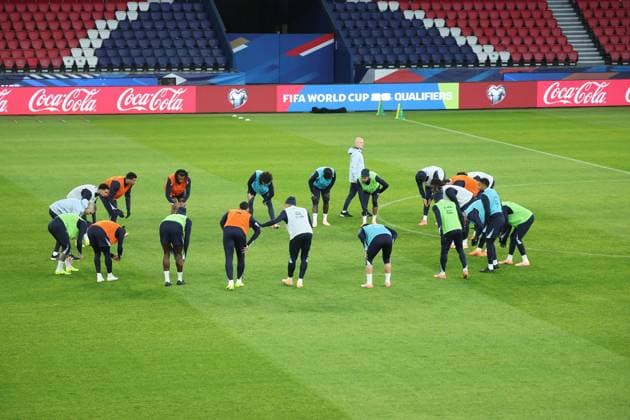 Entraînement de l’équipe de France au Parc des Princes PHOTOPQR LE PARISIEN Olivier Arandel ; Paris ; 12 11 2025 ; Paris, France Mercredi 12 novembre 2025 Football Équipe de France Entraînement de l’Equipe de France LP Olivier Arandel Paris, France, nov 12th 2025 France national team, Nationalteam at training