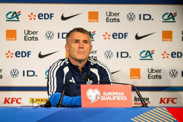 PARIS, FRANCE - 12 NOVEMBER, 2025: Serhiy Rebrov - MD1 The football match the European Qualifiers for the 2026 FIFA World Cup, WM, Weltmeisterschaft, Fussball France vs Ukraine at Parc des Princes.  Copyright: xVITALIIxKLIUIEVx
