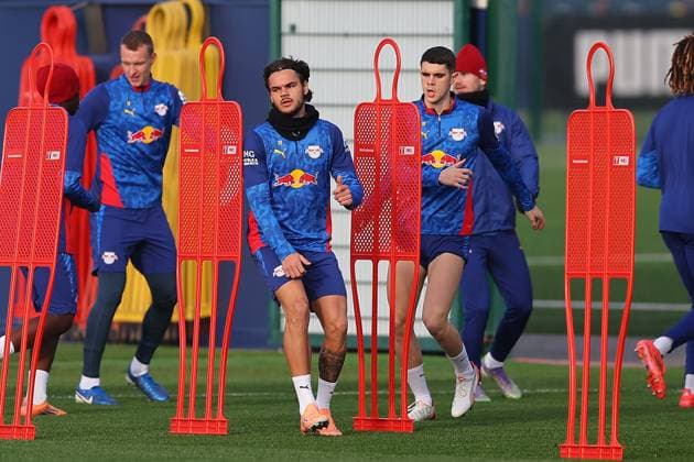 Training RB Leipzig Bundesliga Leipzig, 12.11.2025, Trainingszentrum am Cottaweg, Saison 2025 2026, Fußball, Männer, 1. Bundesliga , Training RB Leipzig , Im Bild: Max Finkgräfe ,