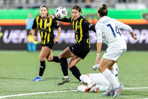 251112 Tabby Tindell of Häcken during the UEFA Women s Europa Cup football match between Häcken and Inter on November 12, 2025 in Gothenburg. Photo: Michael Erichsen BILDBYRAN COP 89 MI0901 fotboll football soccer fotball europa cup häcken inter uefa womens europa cup dam bbeng internazionale milano Copyright: MICHAELxERICHSEN BB251112MI014