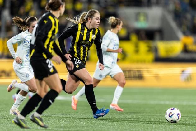 251112 Alice Bergström of Häcken during the UEFA Women s Europa Cup football match between Häcken and Inter on November 12, 2025 in Gothenburg. Photo: Michael Erichsen BILDBYRAN COP 89 MI0901 fotboll football soccer fotball europa cup häcken inter uefa womens europa cup dam bbeng internazionale milano Copyright: MICHAELxERICHSEN BB251112MI020