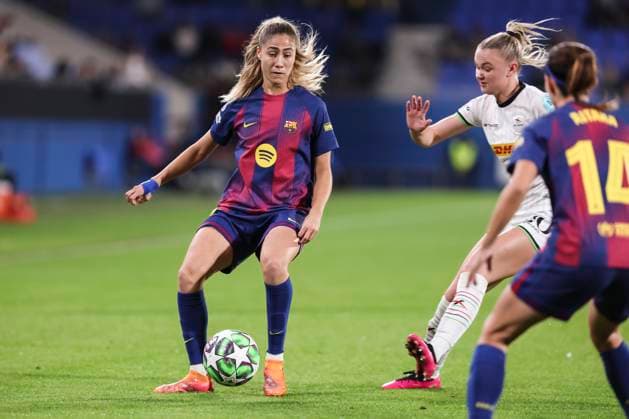 November 12, 2025, Sant Joan Despi, Barcelona, Spain: Laia Aleixandri Lopez of FC Barcelona, Barca in action during the UEFA WomenÃ¢â‚¬â ¢s Champions League 2025 26 League Phase MD3, football match played between FC Barcelona and OH Leuven at Johan Cruyff Stadium on November 12, 2025 in Sant Joan Despi, Spain. Sant Joan Despi Spain - ZUMAa181 20251112_zaa_a181_205 Copyright: xJavierxBorregox