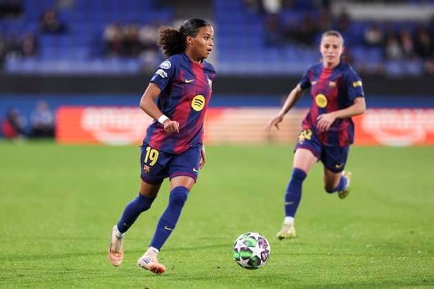 November 12, 2025, Sant Joan Despi, Barcelona, Spain: Victoria Lopez Serrano Felix of FC Barcelona, Barca in action during the UEFA WomenÃ¢â‚¬â ¢s Champions League 2025 26 League Phase MD3, football match played between FC Barcelona and OH Leuven at Johan Cruyff Stadium on November 12, 2025 in Sant Joan Despi, Spain. Sant Joan Despi Spain - ZUMAa181 20251112_zaa_a181_207 Copyright: xJavierxBorregox