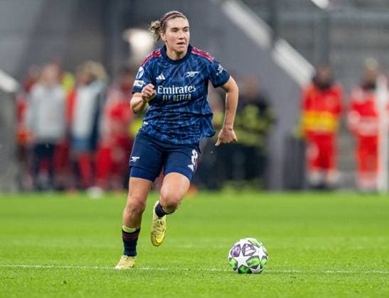 Erzielte das Tor zum 0:2: Mariona Caldentey(Arsenal Woman FC, 8) GER, FC Bayern Muenchen Frauen vs. Arsenal Woman FC, Fussball, Champions League Frauen, Ligaphase 3. Spieltag , Saison 2025 2026, 12.11.2025. GER, FC Bayern Muenchen Frauen vs. Arsenal Woman FC, Fussball, Champions League Frauen, Ligaphase 3. Spieltag , Saison 2025 2026, 12.11.2025. Muenchen Copyright: xEibner-Pressefoto HeikexFeinerx EP_HFR