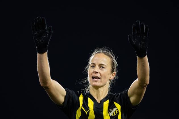 251112 Aivi Luik of Häcken celebrate after the UEFA Women s Europa Cup football match between Häcken and Inter on November 12, 2025 in Gothenburg. Photo: Michael Erichsen BILDBYRAN COP 89 MI0901 Internazionale Milano bbeng dam europa cup football fotball fotboll häcken inter soccer uefa womens europa cup jubel Copyright: MICHAELxERICHSEN BB251112MI045