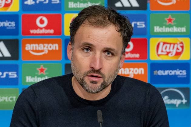 Jose Barcala (Chef-Trainer, FC Bayern Muenchen Frauen) bei der Pressekonferenz nach der Partie Portrait Portraet GER, FC Bayern Muenchen Frauen vs. Arsenal Woman FC, Fussball, Champions League Frauen, Ligaphase 3. Spieltag , Saison 2025 2026, 12.11.2025. GER, FC Bayern Muenchen Frauen vs. Arsenal Woman FC, Fussball, Champions League Frauen, Ligaphase 3. Spieltag , Saison 2025 2026, 12.11.2025. Muenchen Copyright: xEibner-Pressefoto HeikexFeinerx EP_HFR