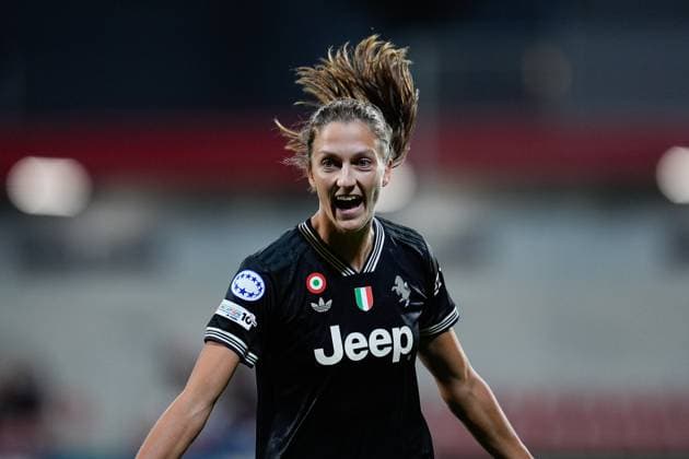 November 12, 2025, Alcala De Henares, Madrid, Spain: Emma Stolen Godo of Juventus celebrates a goal during the UEFA WomenÃ¢â‚¬â ¢s Champions League 2025 26 League Phase MD3, football match played between Atletico de Madrid and Juventus FC at Centro Deportivo Alcala de Henares on November 12, 2025, in Alcala de Henares, Madrid, Spain. Alcala De Henares Spain - ZUMAa181 20251112_zaa_a181_312 Copyright: xDennisxAgyemanx