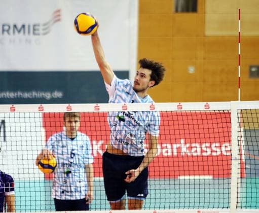 Marius BUECHI (Dachau), He Volleyball Bundesliga 2025 26 TSV Haching Muenchen vs ASV Dachau, Geothermie Arena, Unterhaching, 12.11.25 Copyright: WolfgangxFehrmann