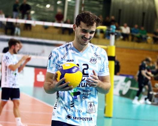 Tobias BESENBOECK (Dachau), He Volleyball Bundesliga 2025 26 TSV Haching Muenchen vs ASV Dachau, Geothermie Arena, Unterhaching, 12.11.25 Copyright: WolfgangxFehrmann