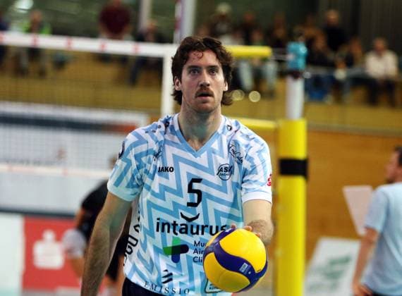 Alexander KING (Dachau), He Volleyball Bundesliga 2025 26 TSV Haching Muenchen vs ASV Dachau, Geothermie Arena, Unterhaching, 12.11.25 Copyright: WolfgangxFehrmann