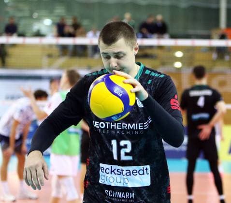 Jakob KRASSNIG CHaching), He Volleyball Bundesliga 2025 26 TSV Haching Muenchen vs ASV Dachau, Geothermie Arena, Unterhaching, 12.11.25 Copyright: WolfgangxFehrmann