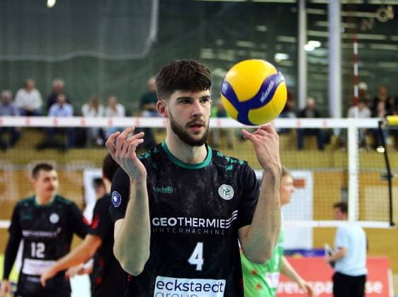 Alexej ZHBANKOV (Haching), He Volleyball Bundesliga 2025 26 TSV Haching Muenchen vs ASV Dachau, Geothermie Arena, Unterhaching, 12.11.25 Copyright: WolfgangxFehrmann