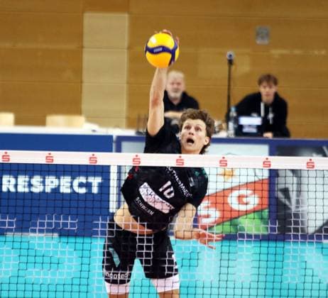 Patrick RUPPRECHT(Haching), He Volleyball Bundesliga 2025 26 TSV Haching Muenchen vs ASV Dachau, Geothermie Arena, Unterhaching, 12.11.25 Copyright: WolfgangxFehrmann