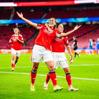 November 12, 2025, Lisbon, Lisbon, Portugal: Cristina MartoÂ­n-Prieto of Benfica celebrates goal, during the UEFA Champions League, between SL Benfica vs FC Twente at Luz Stadium, Lisbon, on november 12th, 2025 Lisbon Portugal - ZUMAr200 20251112_zsp_r200_024 Copyright: xNunoxReisinhox