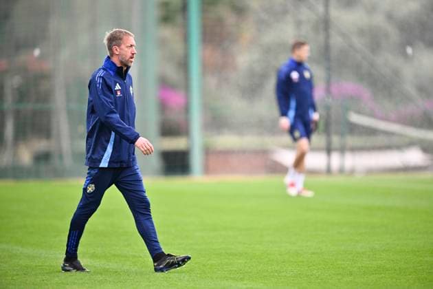 MARBELLA, SPAIN 20251113 Sweden s national team, Nationalteam captain Graham Potter during Thursday s training in Marbella ahead of the World Cup qualifiers in Switzerland at the end of the week. MARBELLA SPAIN x10050x