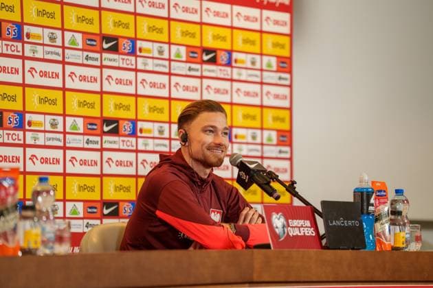 Matty Cash seen during Official Conference during november 2025 international break of Polish national team, Nationalteam (Lukasz Germaniuk Ball Raw Images) Warsaw PGE Narodowy Poland Copyright: xLukaszxGermaniukx DSC06799