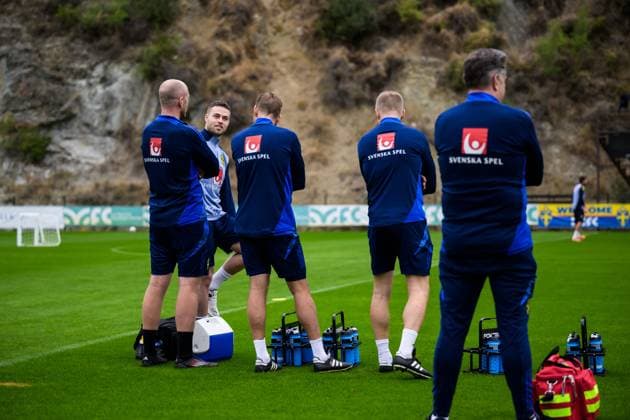 251113 Gabriel Gudmundsson of the Swedish national football team during a training session on November 13, 2025 in Marbella. Photo: Joel Marklund BILDBYRAN kod JM JM0748 bbeng fotboll football soccer fotball vm-kval FIFA World Cup, WM, Weltmeisterschaft, Fussball qualifier träning practice training sverige sweden sverige a Copyright: JOELxMARKLUND BB251113JM003